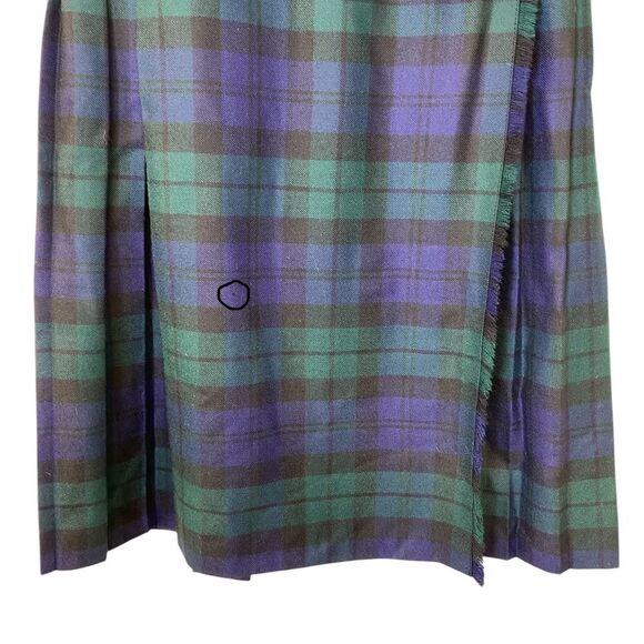 Vintage Murray Brothers Tartan Plaid Wool Kilt Wrap Scottish Skirt Size 12 - Picture 12 of 16